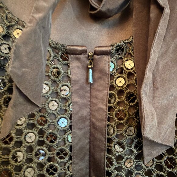 Lilly Pulitzer Black Sequin Lace Shift Dress – Size 10 - Picture 7 of 12